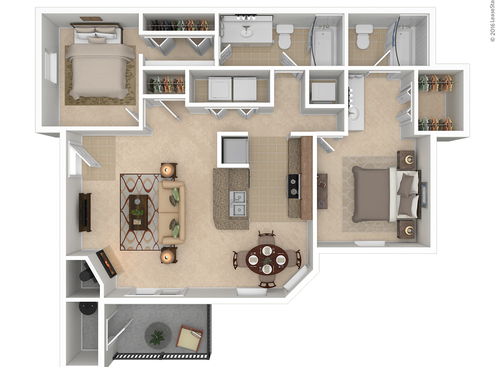 Duval - Premium: Beds - 2: Baths - 2: SqFt Range - 1040 to 1040