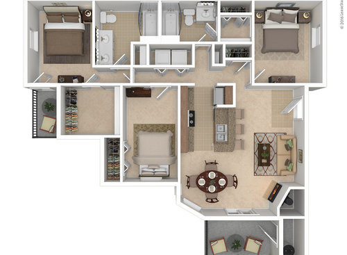 Hemingway - Premium: Beds - 3: Baths - 2: SqFt Range - 1101 to 1101