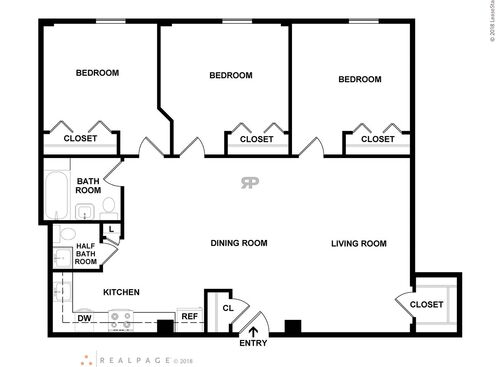 3 Bedroom: Beds - 3: Baths - 1.5: SqFt Range - 1110 to 1110