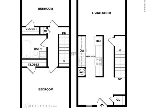 2 Bedroom: Beds - 2: Baths - 1: SqFt Range - 1152 to 1152