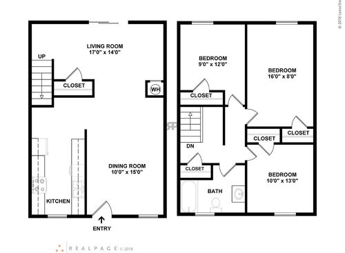 3 Bedroom: Beds - 3: Baths - 1: SqFt Range - 1152 to 1224