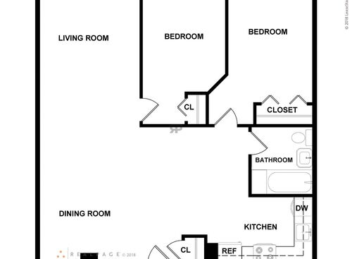 2 Bedroom: Beds - 2: Baths - 1: SqFt Range - 905 to 905