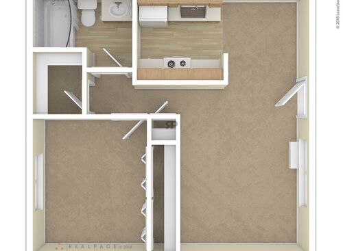 1 Bedroom: Beds - 1: Baths - 1: SqFt Range - 625 to 625