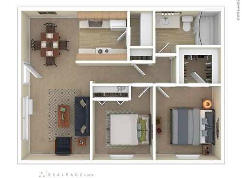 2 Bedroom: Beds - 2: Baths - 1: SqFt Range - 800 to 800