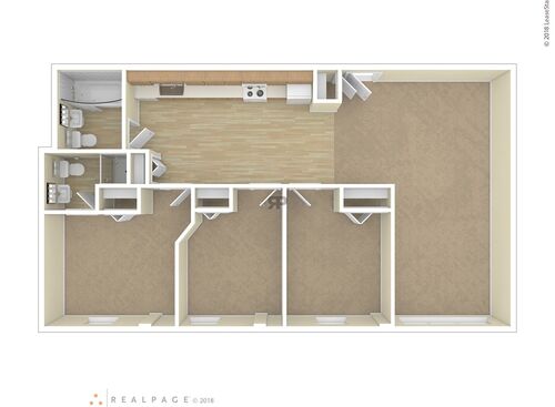 3 Bedroom: Beds - 3: Baths - 2: SqFt Range - 1110 to 1110