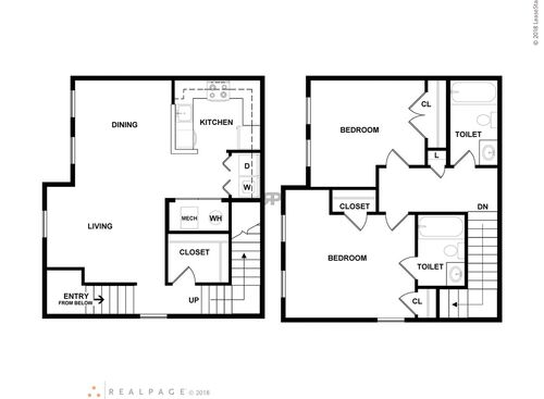 2 Bedroom: Beds - 2: Baths - 1: SqFt Range - 1281 to 1281