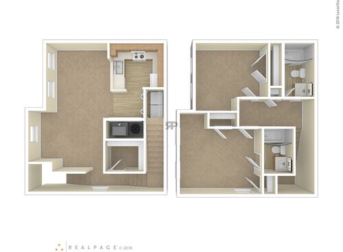 2 Bedroom: Beds - 2: Baths - 1: SqFt Range - 1281 to 1281