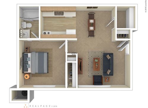 1 Bedroom: Beds - 1: Baths - 1: SqFt Range - 432 to 432
