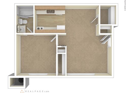 1 Bedroom: Beds - 1: Baths - 1: SqFt Range - 432 to 432
