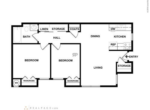 2 Bedroom: Beds - 2: Baths - 1: SqFt Range - 537 to 537
