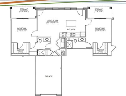 C-1097: Beds - 2: Baths - 2: SqFt Range - 1097 to 1097