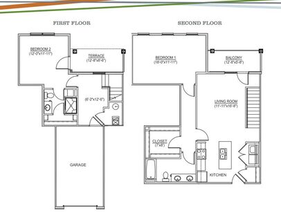 TH-1305: Beds - 2: Baths - 2: SqFt Range - 1305 to 1305