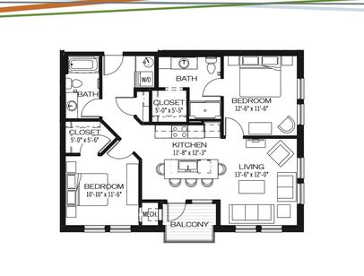 Cooper: Beds - 2: Baths - 2: SqFt Range - 984 to 984