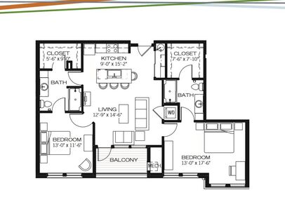 Everett: Beds - 2: Baths - 2: SqFt Range - 1105 to 1105