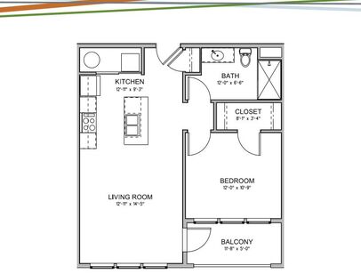 Marquette: Beds - 1: Baths - 1: SqFt Range - 705 to 705