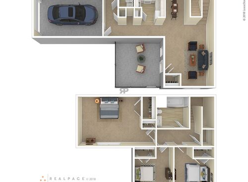 3 Bedroom Townhomes for Families: Beds - 3: Baths - 2: SqFt Range - 0 to 1127