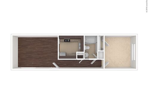 1 Bedroom Garden: Beds - 1: Baths - 1: SqFt Range - 576 to 576