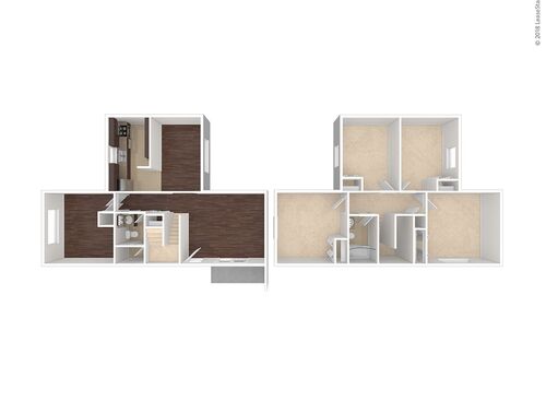 4 Bedroom Townhouse: Beds - 4: Baths - 1.5: SqFt Range - 1488 to 1488