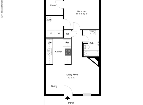The Ayers: Beds - 1: Baths - 1: SqFt Range - 752 to 752