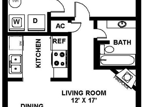 The Ashland: Beds - 1: Baths - 1: SqFt Range - 902 to 902