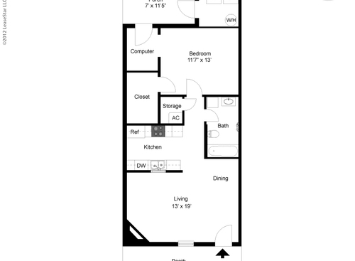 The Alder: Beds - 1: Baths - 1: SqFt Range - 930 to 930