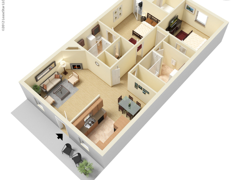 The Byland: Beds - 2: Baths - 1: SqFt Range - 1160 to 1160