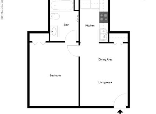 The Ayers: Beds - 1: Baths - 1: SqFt Range - 550 to 550