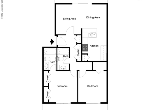 The Belmont: Beds - 2: Baths - 2: SqFt Range - 996 to 996