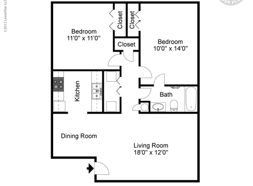 The Bonelli: Beds - 2: Baths - 1: SqFt Range - 830 to 830