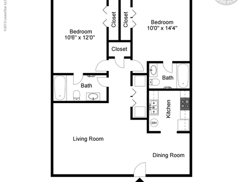 The Belmont: Beds - 2: Baths - 2: SqFt Range - 1000 to 1000