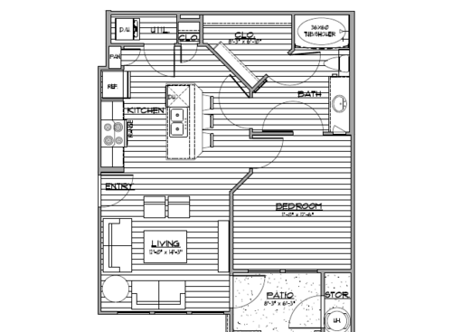 Magnolia: Beds - 1: Baths - 1: SqFt Range - 625 to 625