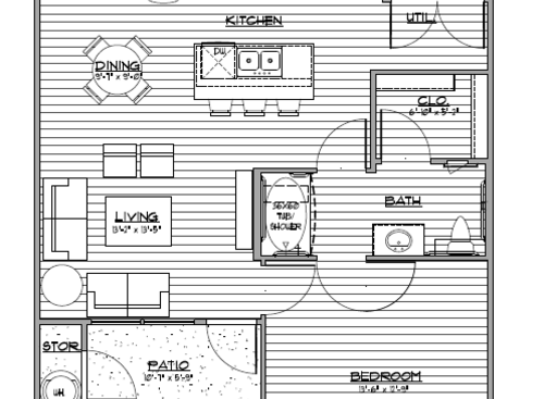 Hickory - HC Accessible: Beds - 1: Baths - 1: SqFt Range - 776 to 776
