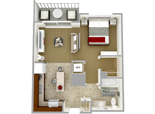 The Barrymore Studio Apartment in Virginia Beach Town Center