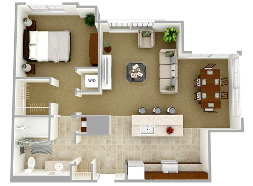 The Gershwin 1 Bedroom Apartment in Virginia Beach Town Center