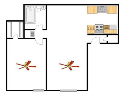 La Casita: Beds - 1: Baths - 1: SqFt Range - 640 to 640