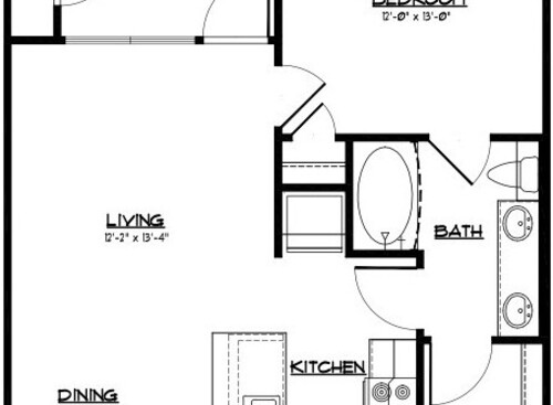 A2: Beds - 1: Baths - 1: SqFt Range - 728 to 728