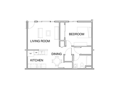1 Bedroom: Beds - 1: Baths - 1: SqFt Range - 629 to 629