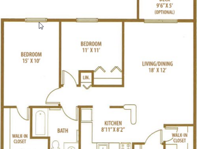 2 BEDROOM: Beds - 2: Baths - 1: SqFt Range - 725 to 725