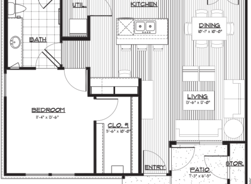 A2: Beds - 1: Baths - 1: SqFt Range - 798 to 798