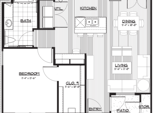 A3: Beds - 1: Baths - 1: SqFt Range - 795 to 795