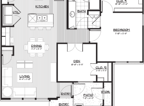 A4: Beds - 1: Baths - 1: SqFt Range - 945 to 945