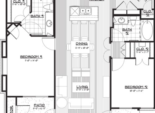 B1: Beds - 2: Baths - 2: SqFt Range - 1093 to 1093