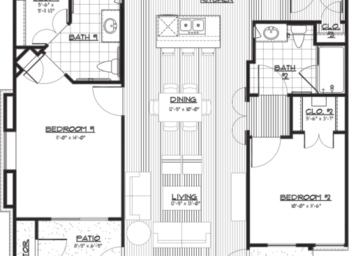 B2: Beds - 2: Baths - 2: SqFt Range - 1093 to 1093