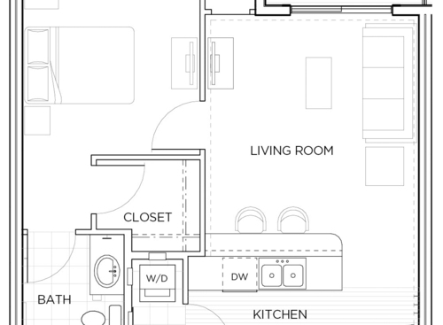 Solo I w/Balc: Beds - 1: Baths - 1: SqFt Range - 636 to 636
