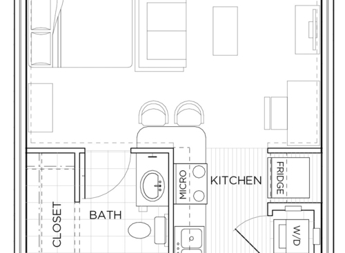 Studio III w/Balc: Beds - 1: Baths - 1: SqFt Range - 442 to 442