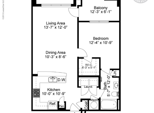 A-1: Beds - 1: Baths - 1: SqFt Range - 807 to 807