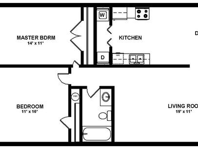 2 Bedroom: Beds - 2: Baths - 2: SqFt Range - 992 to 992