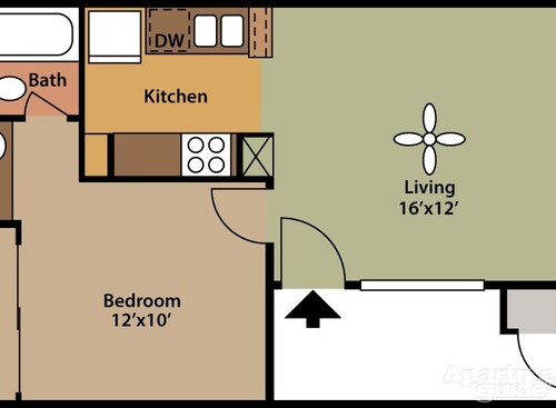 Ash: Beds - 1: Baths - 1: SqFt Range - 585 to 585
