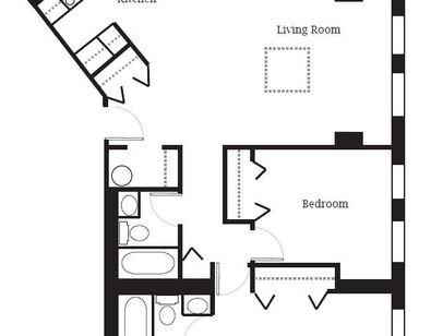 Two Bedroom Two Bath: Beds - 2: Baths - 2: SqFt Range - 870 to 870