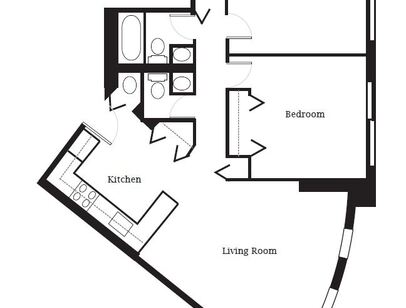 Two Bedroom Two Bath: Beds - 2: Baths - 2: SqFt Range - 970 to 970